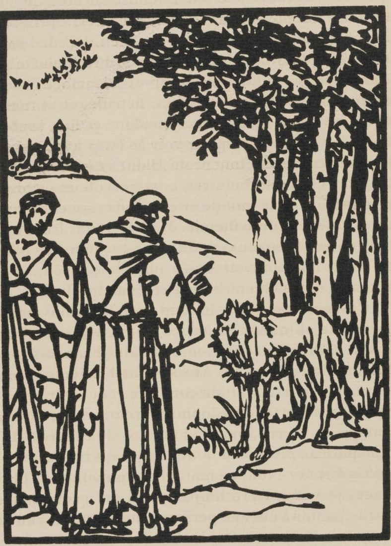 Woodcut - mile Bernard - Composition (Morane - No. 100) - Les Petites Fleurs de St. Franoise - 2