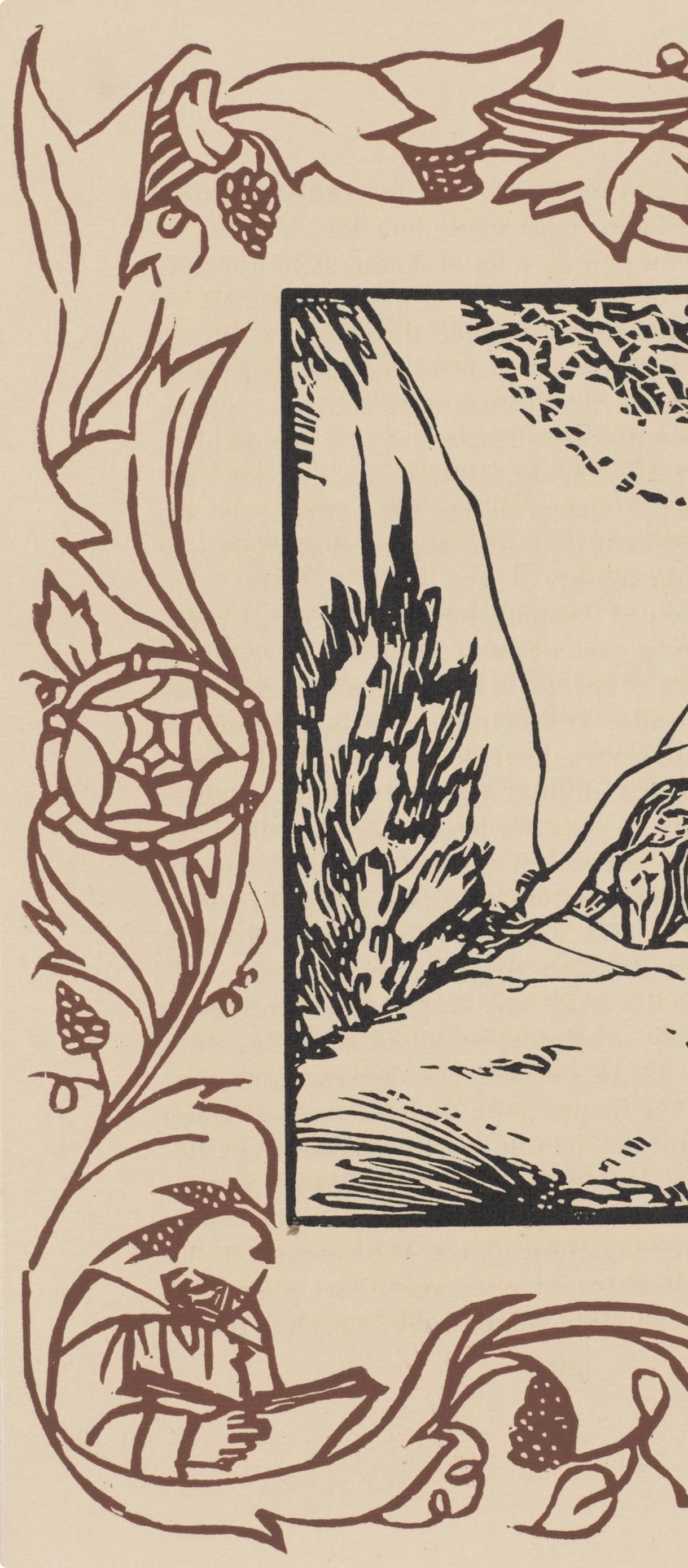 Woodcut - mile Bernard - Composition (Morane - No. 100) - Les Petites Fleurs de St. Franoise - 5