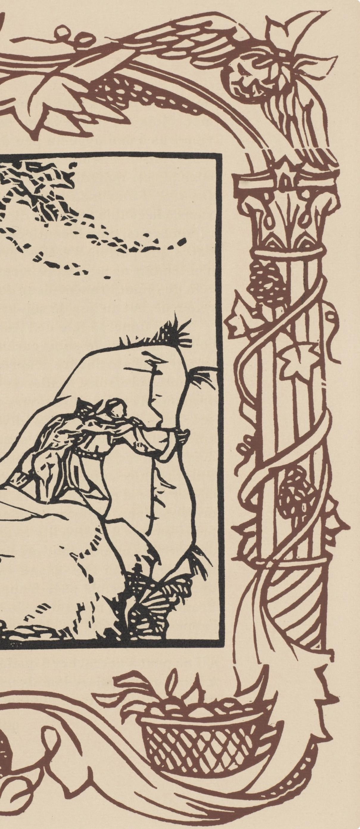 Woodcut - mile Bernard - Composition (Morane - No. 100) - Les Petites Fleurs de St. Franoise - 6