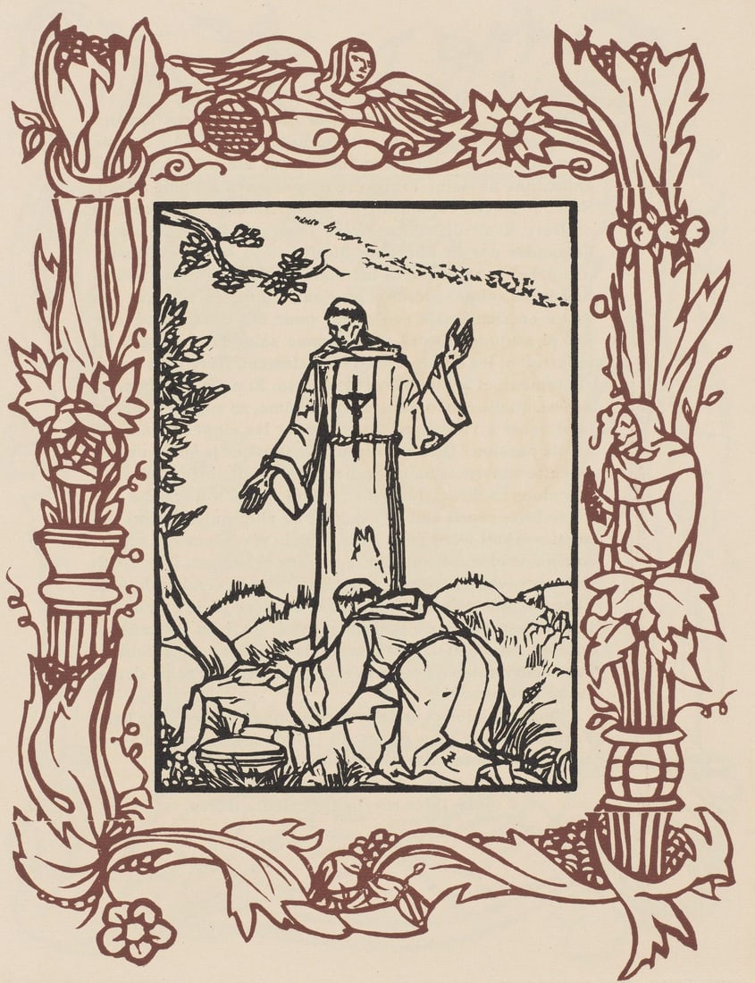 Woodcut - mile Bernard - Composition (Morane - No. 100) - Les Petites Fleurs de St. Franoise (1 of 10)