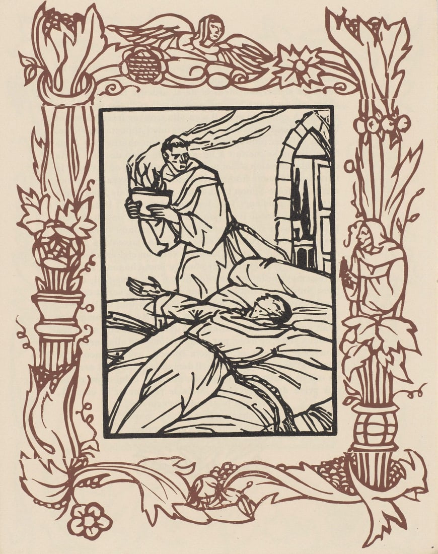 Woodcut - mile Bernard - Composition (Morane - No. 100) - Les Petites Fleurs de St. Franoise (1 of 10)