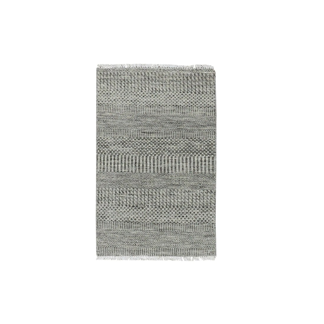 Rug 2'x3'2" Gentle Gray Modern Hand Knotted Grass Design Undyed Wool Mat: Rug 2'x3'2" Gentle Gray Modern Hand Knotted Grass Design Undyed Wool Mat This listing features Rug 2'x3'2" Gentle Gray Modern Hand Knotted Grass Design Undyed Wool Mat. Item specifics are provided bel