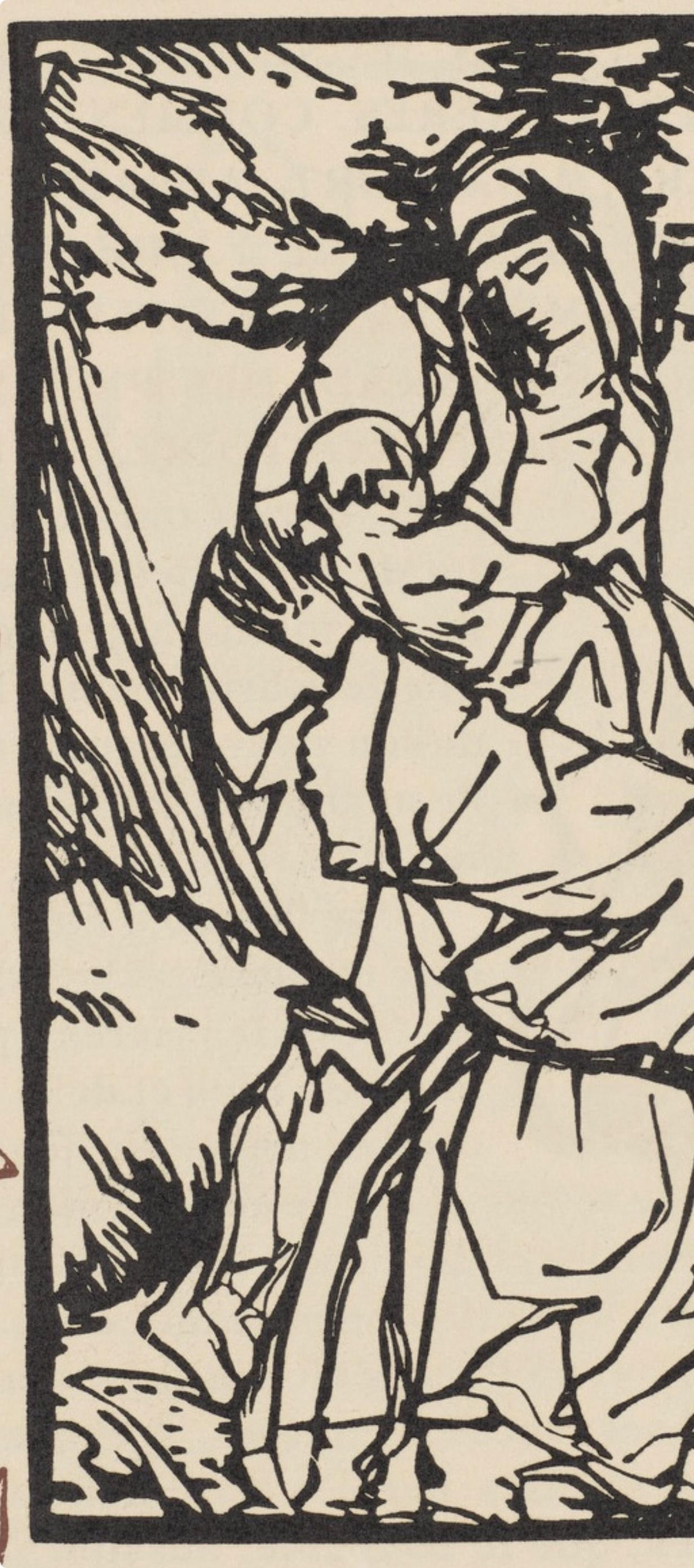 Woodcut - mile Bernard - Composition (Morane - No. 100) - Les Petites Fleurs de St. Franoise - 3