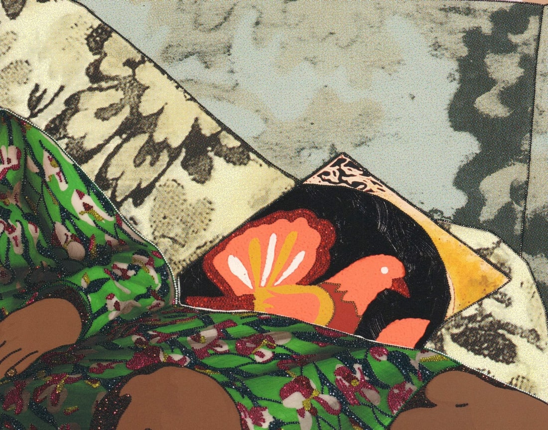 2025 MICKALENE THOMAS Afro Goddess Looking SIGNED 17.75" x 26.75" Mixed Media - 4