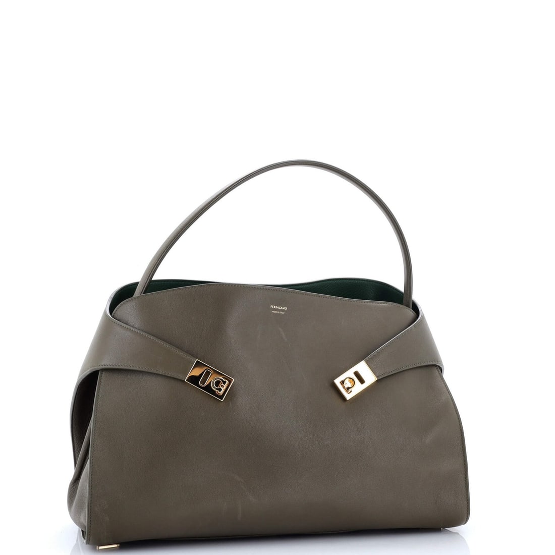 Large Salvatore Ferragamo Hug Shoulder Bag Leather - 2