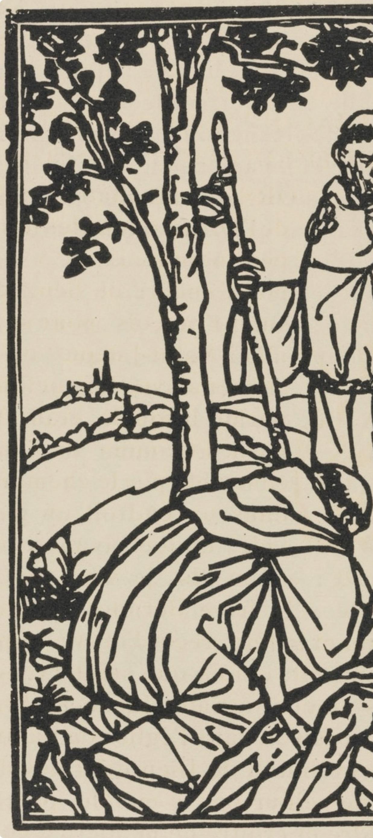 Woodcut - mile Bernard - Composition (Morane - No. 100) - Les Petites Fleurs de St. Franoise - 3