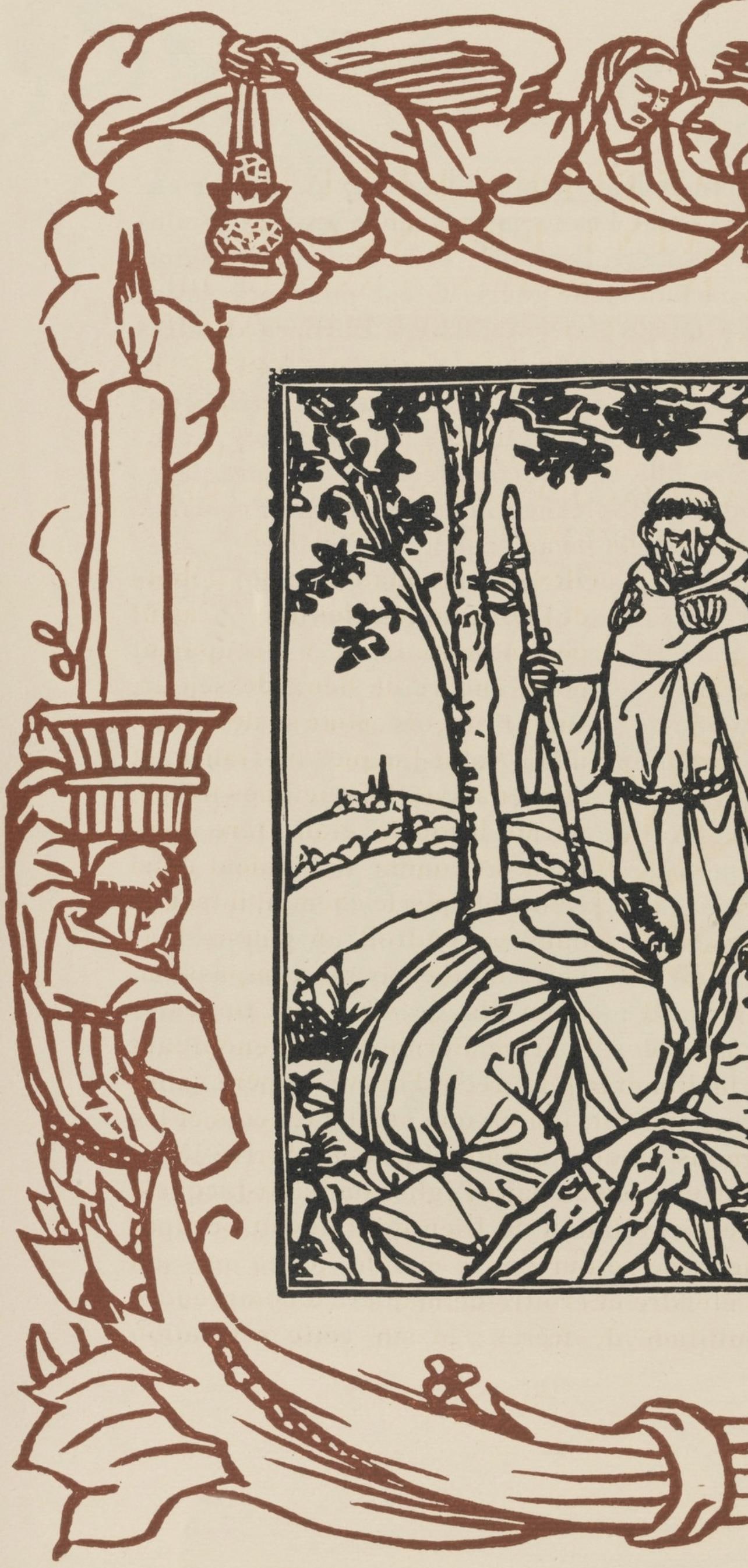 Woodcut - mile Bernard - Composition (Morane - No. 100) - Les Petites Fleurs de St. Franoise - 5