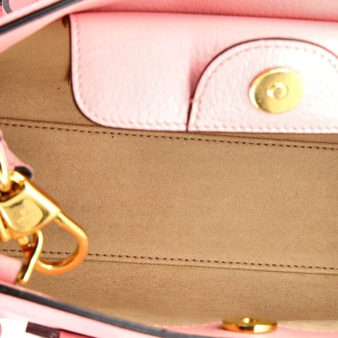 Small Gucci East West Diana NM Bamboo Handle Tote Leather - 6