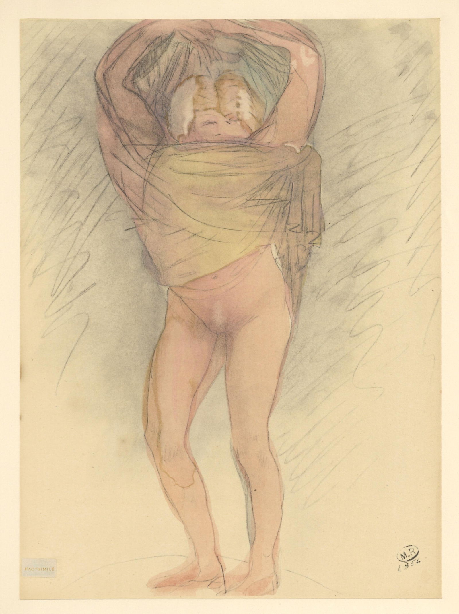 Lithograph - Auguste Rodin - Composition - La Varende - Rodin - 5