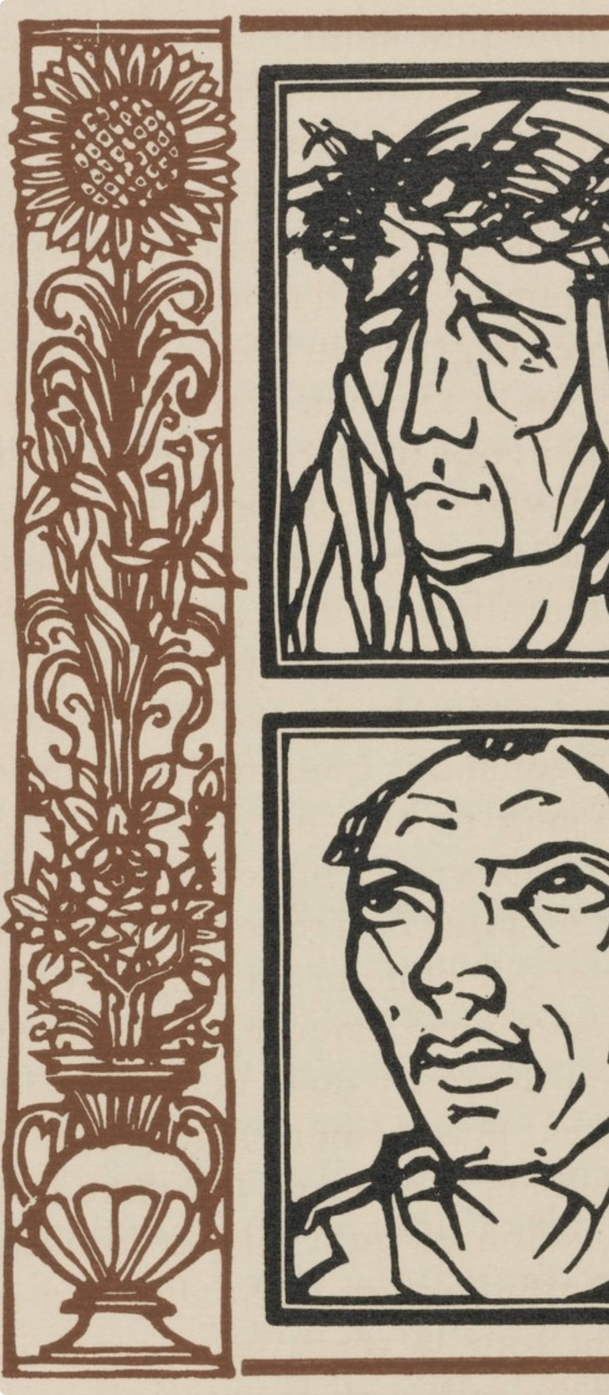 Woodcut - mile Bernard - Composition (Morane - No. 100) - Les Petites Fleurs de St. Franoise - 3