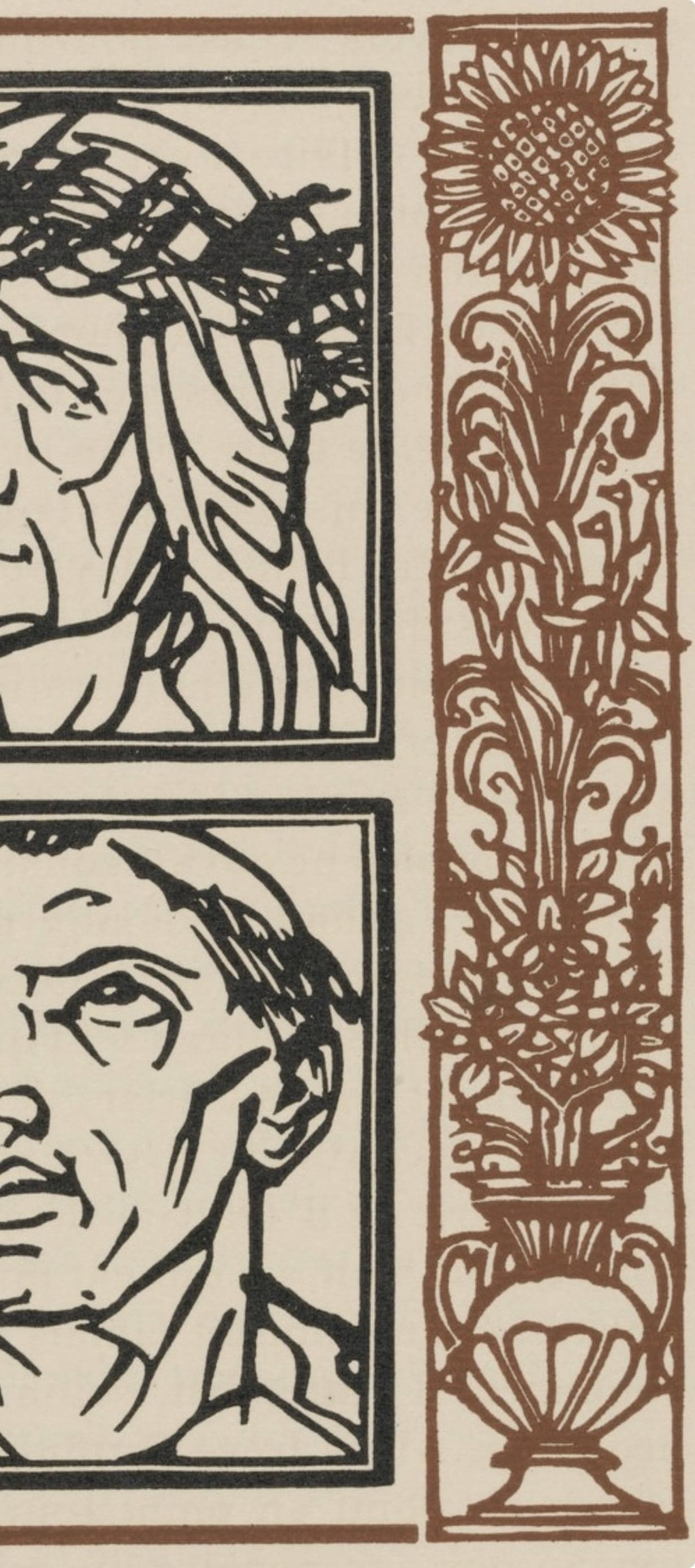 Woodcut - mile Bernard - Composition (Morane - No. 100) - Les Petites Fleurs de St. Franoise - 4