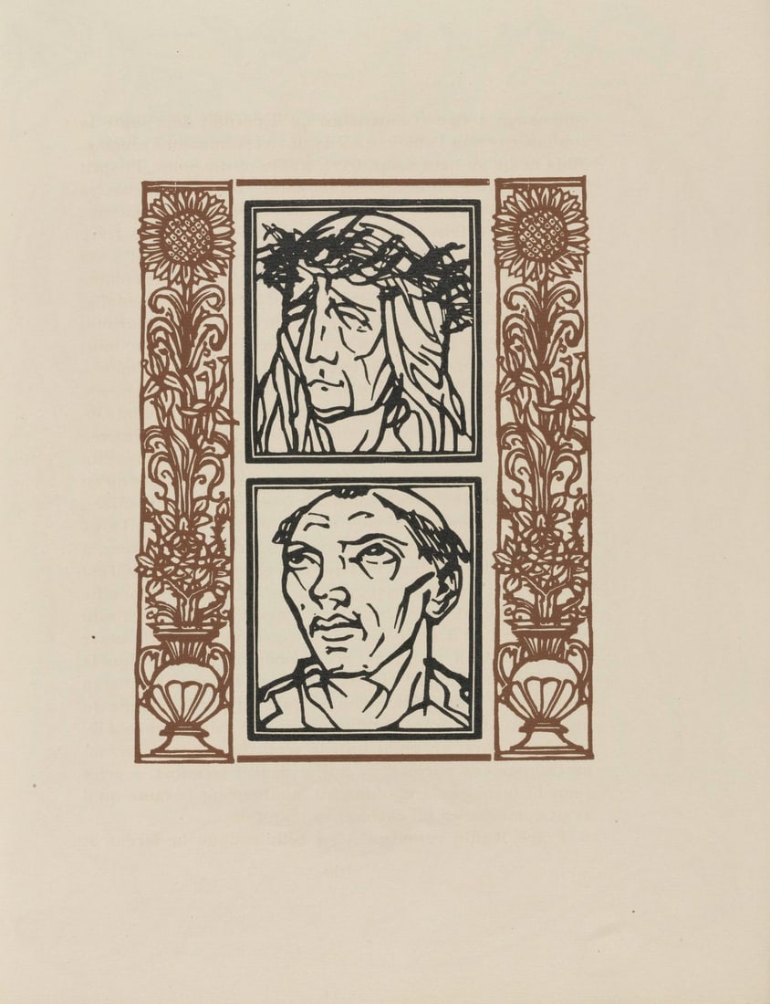 Woodcut - mile Bernard - Composition (Morane - No. 100) - Les Petites Fleurs de St. Franoise - 5