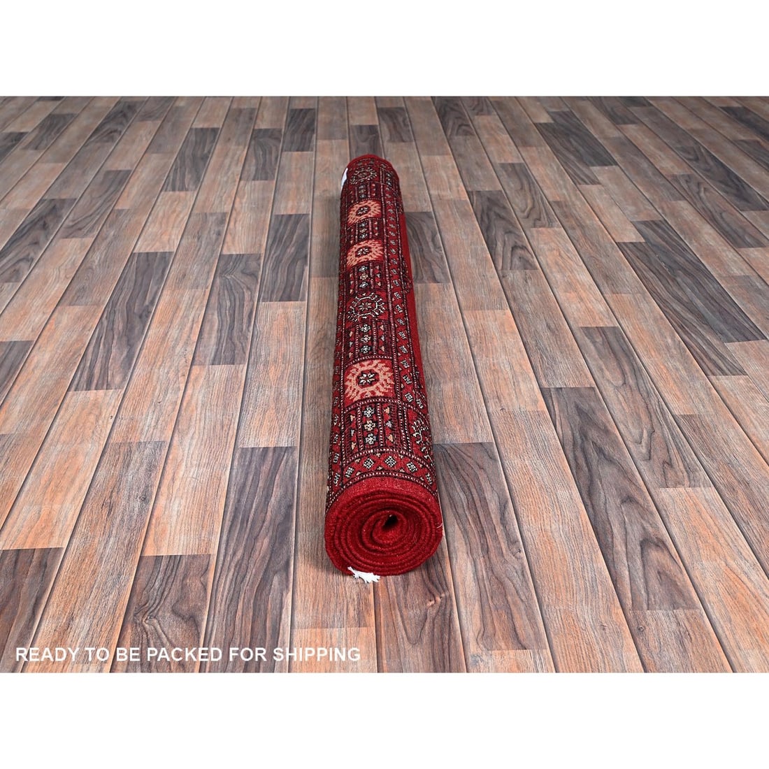 Rug 4'2"x6' Scarlet Red Princess Bokara Soft Wool Hand Knotted Oriental - 5