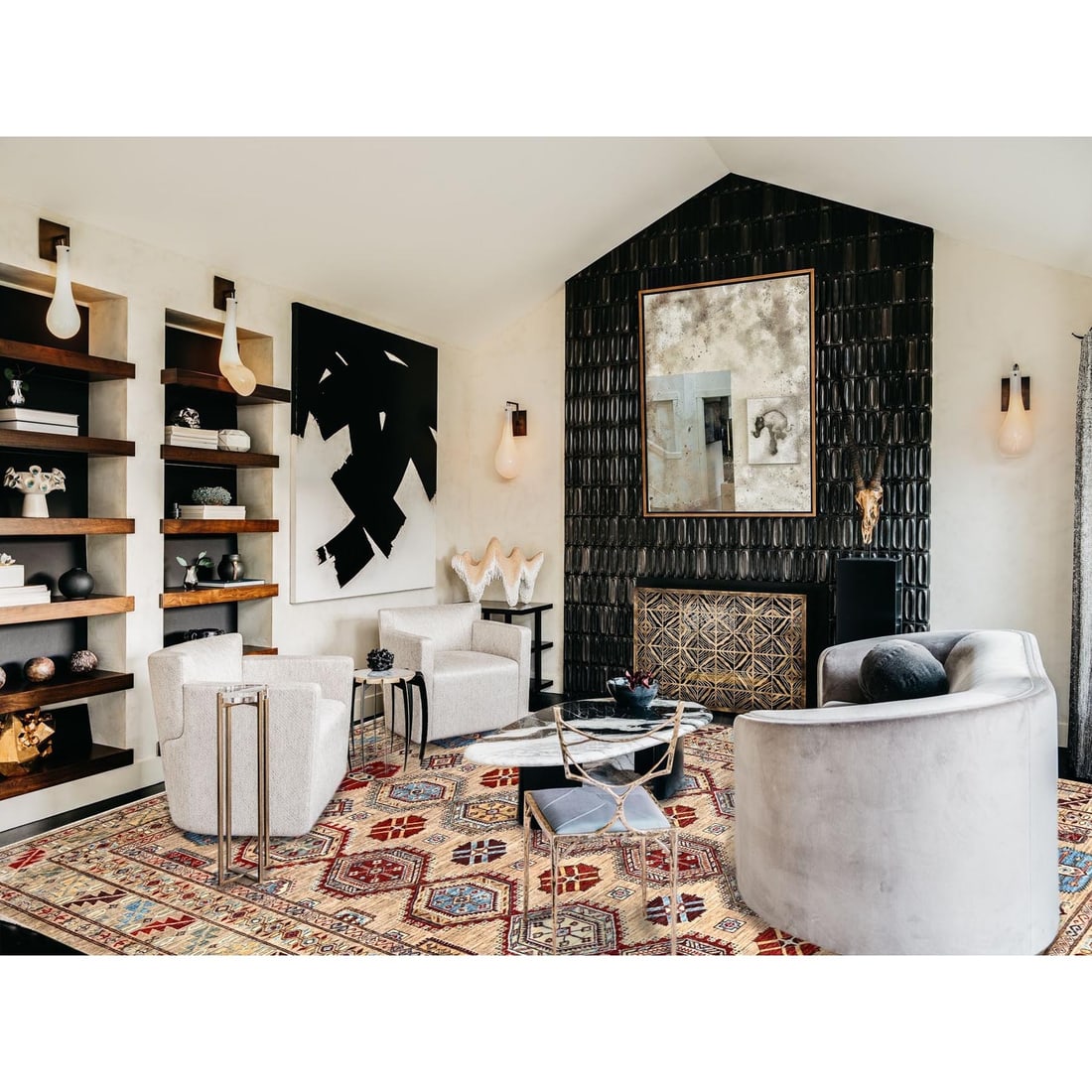 Rug 8'6"x9'10" Irish Cream Brown Afghan Super Kazak Wool Hand Knotted - 2