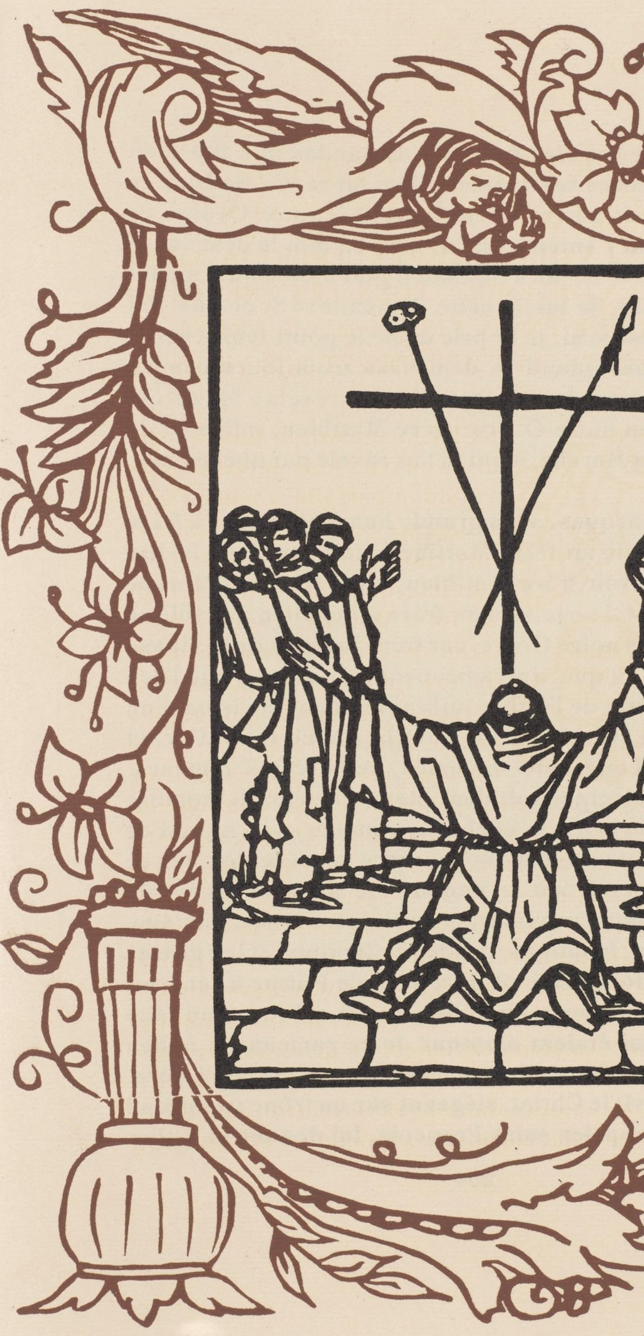 Woodcut - mile Bernard - Composition (Morane - No. 100) - Les Petites Fleurs de St. Franoise - 5