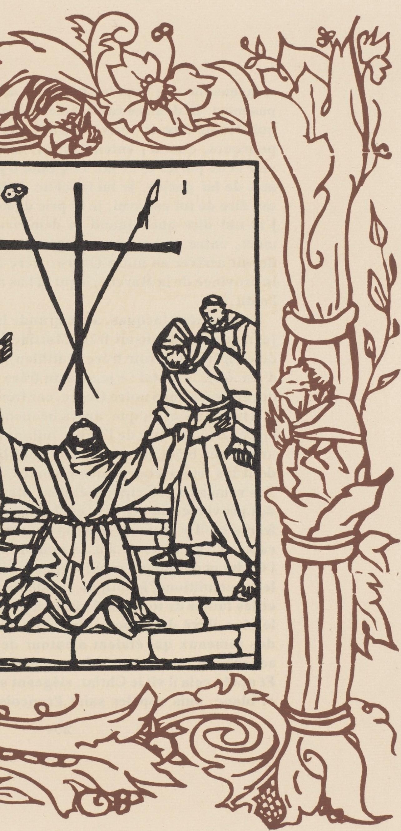 Woodcut - mile Bernard - Composition (Morane - No. 100) - Les Petites Fleurs de St. Franoise - 6