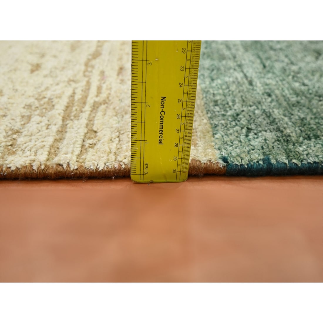 Rug 1'x11'2" Colorful for Custom Orders Wool & Silk Hand Knotted Runner - 3