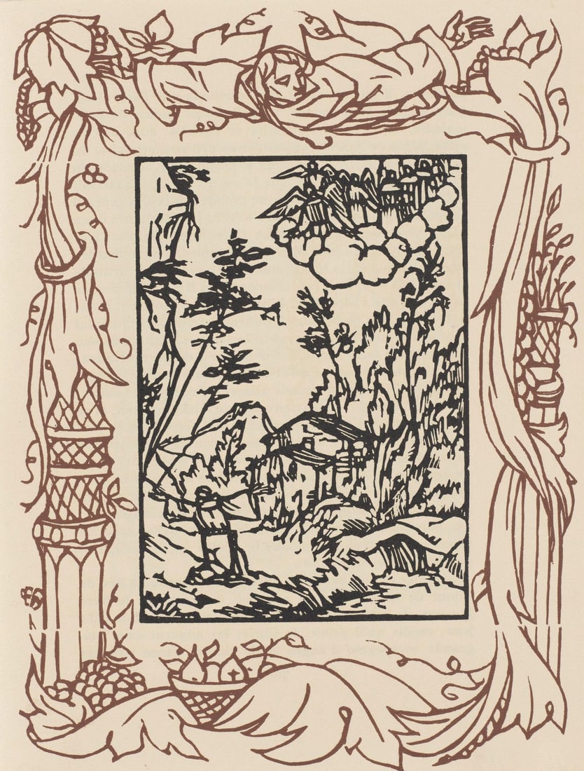 Woodcut - mile Bernard - Composition (Morane - No. 100) - Les Petites Fleurs de St. Franoise (1 of 10)