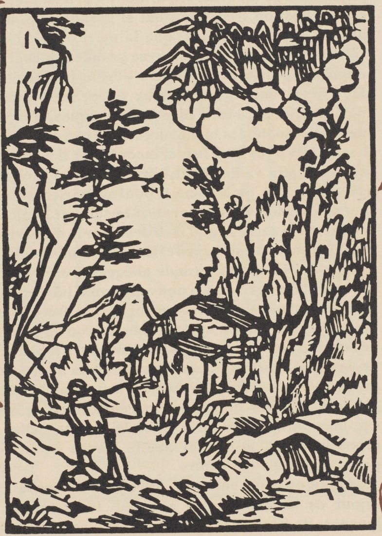 Woodcut - mile Bernard - Composition (Morane - No. 100) - Les Petites Fleurs de St. Franoise - 2