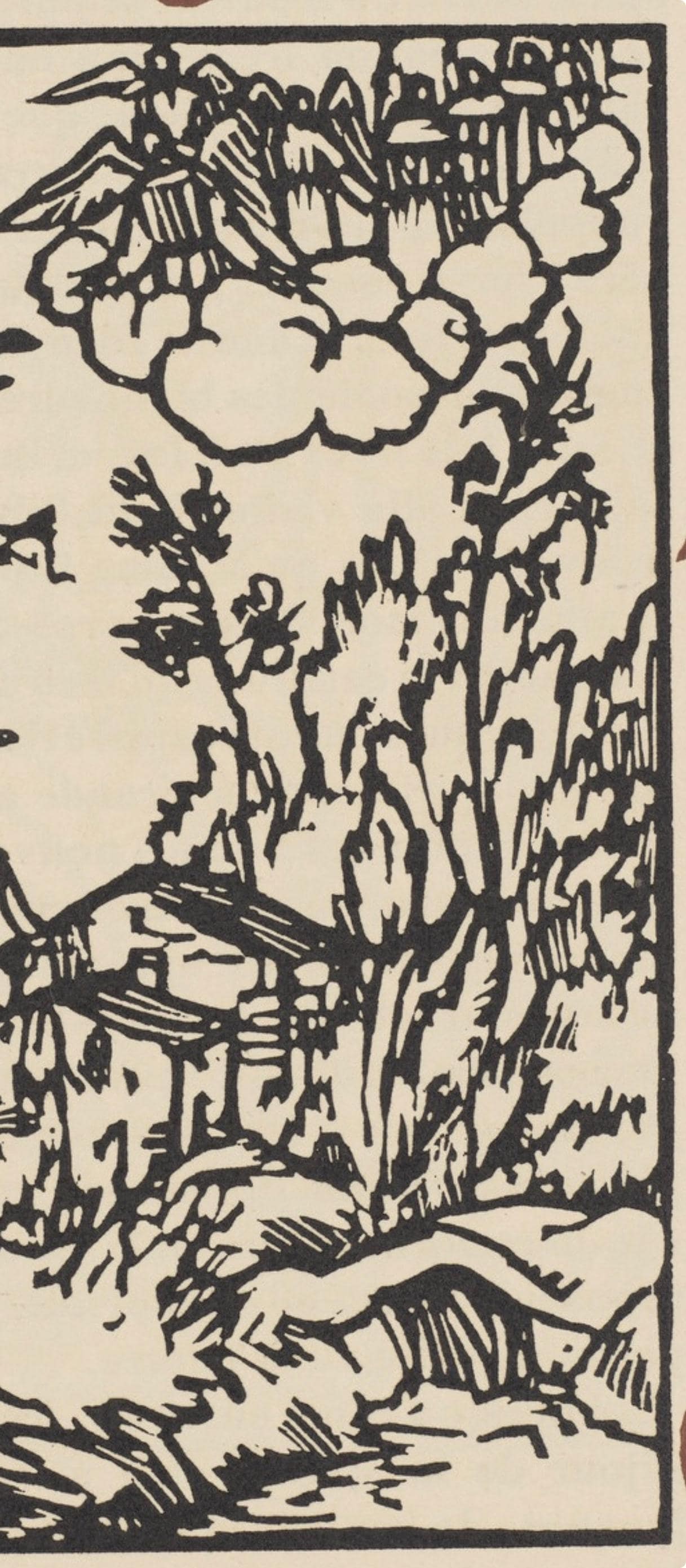 Woodcut - mile Bernard - Composition (Morane - No. 100) - Les Petites Fleurs de St. Franoise - 4