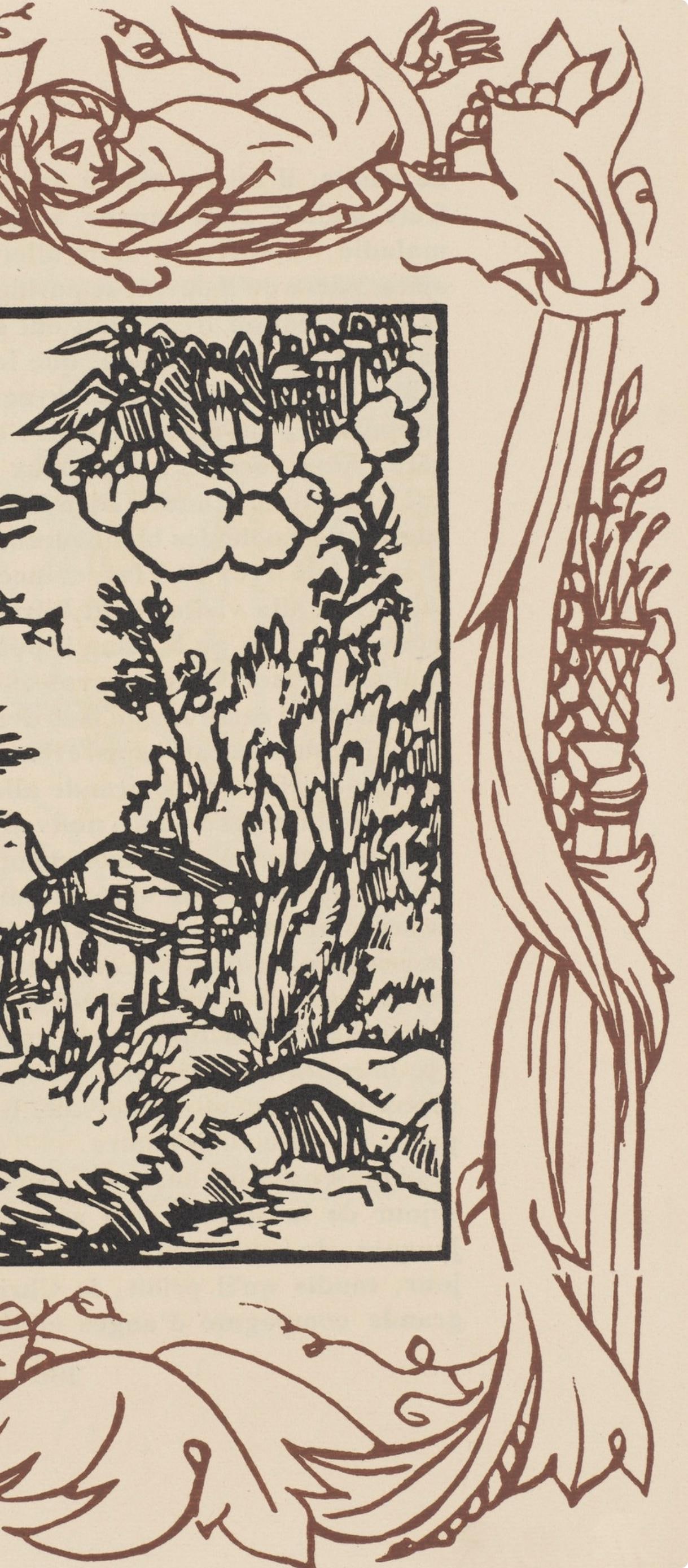 Woodcut - mile Bernard - Composition (Morane - No. 100) - Les Petites Fleurs de St. Franoise - 6