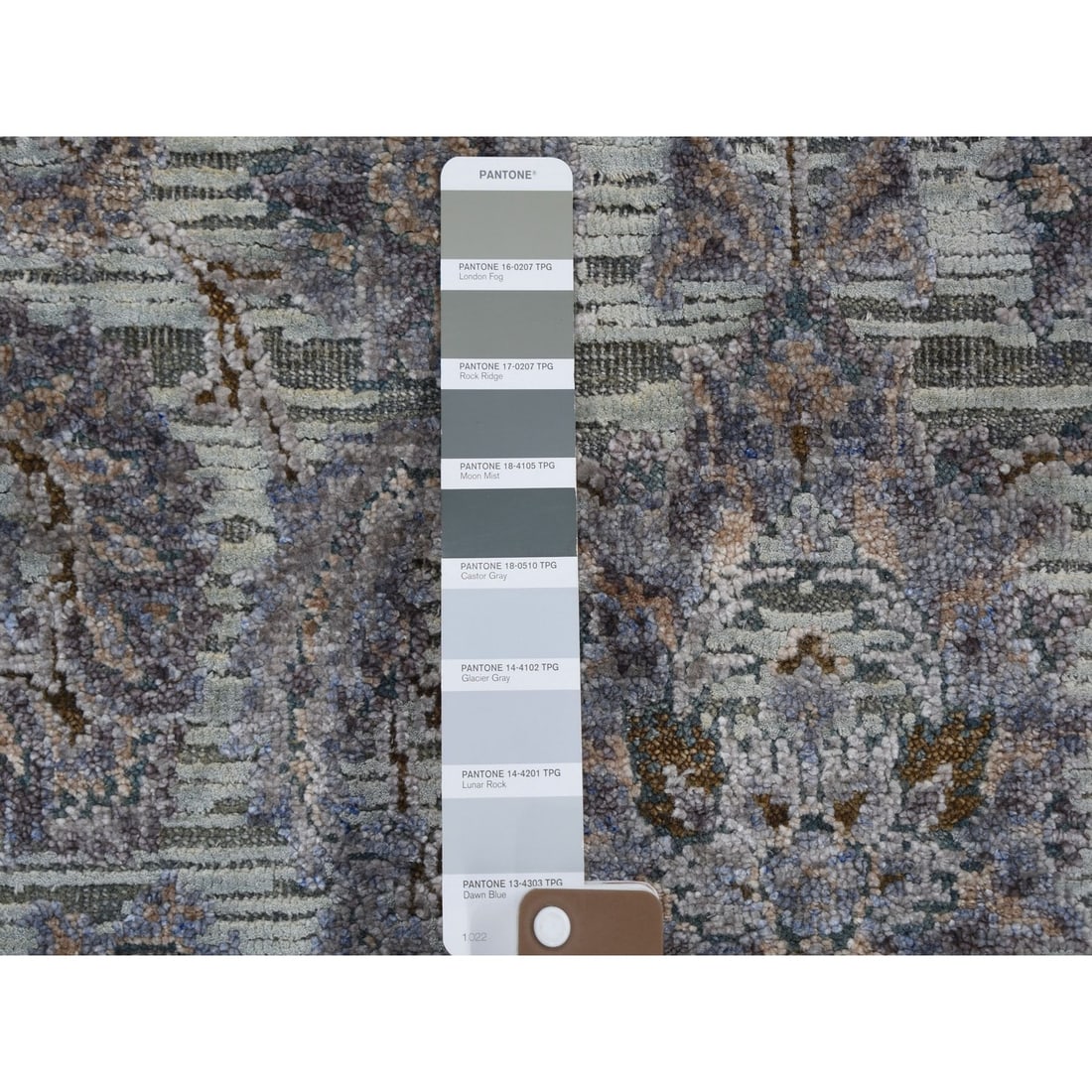 Rug 3'1"x5' Silk With Textured Wool Mughal Design Hand Knotted - 4