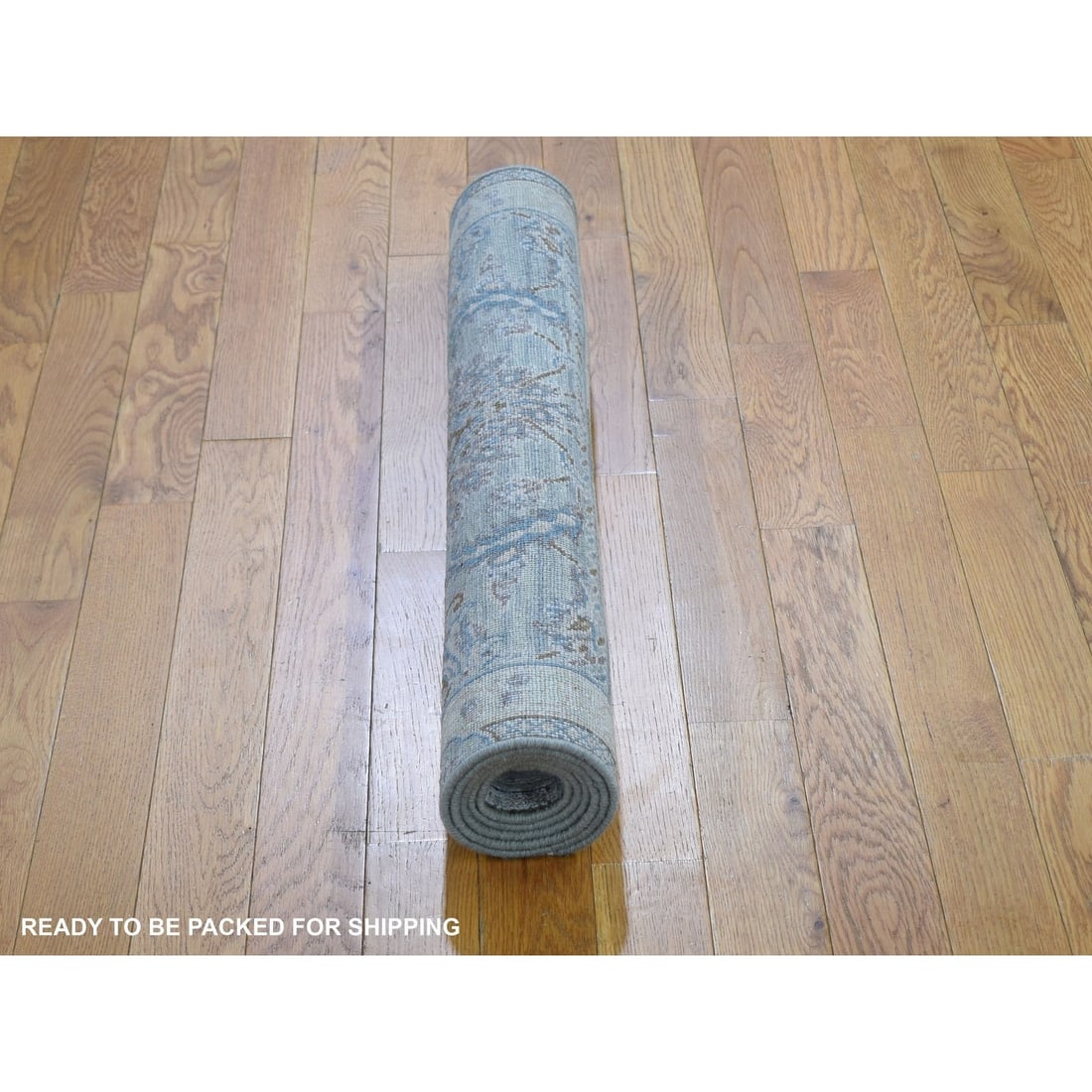 Rug 3'1"x5' Silk With Textured Wool Mughal Design Hand Knotted - 5