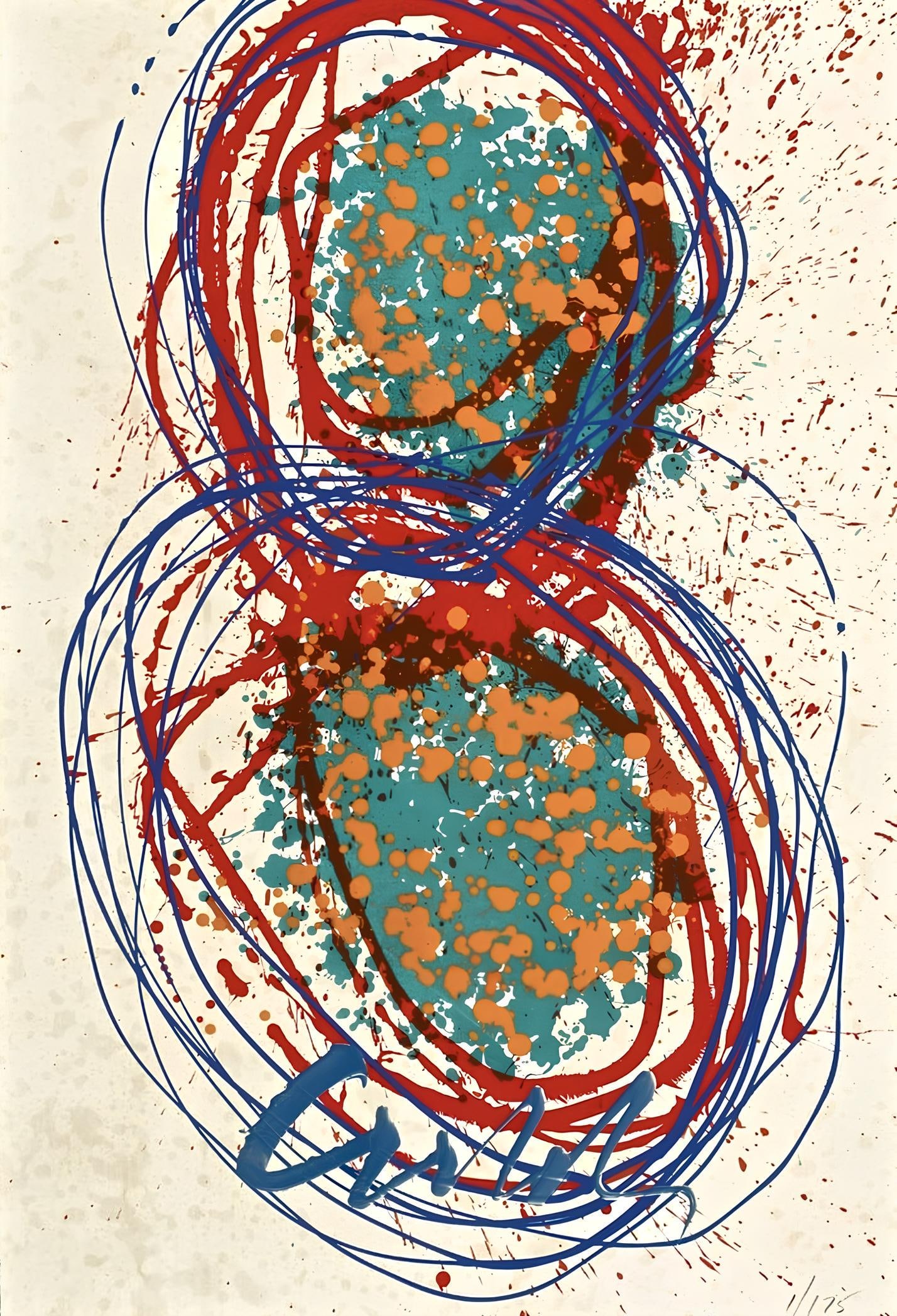 Mixed Media Lithograph - Dale Chihuly - Composition - Float Series (1 of 5)