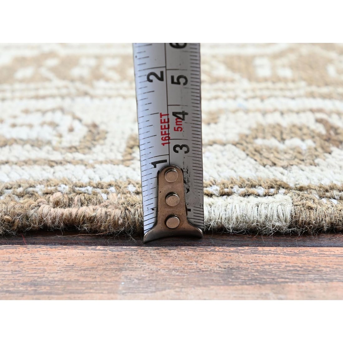 Rug 7'6"x10'4" Pastel Gray Vintage Zoroastrian Heris All Wool Hand Knotted - 11