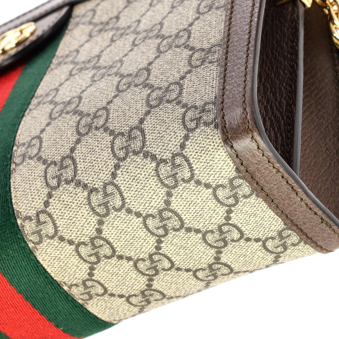 Small Gucci Ophidia Chain Shoulder Bag GG Coated Canvas - 8