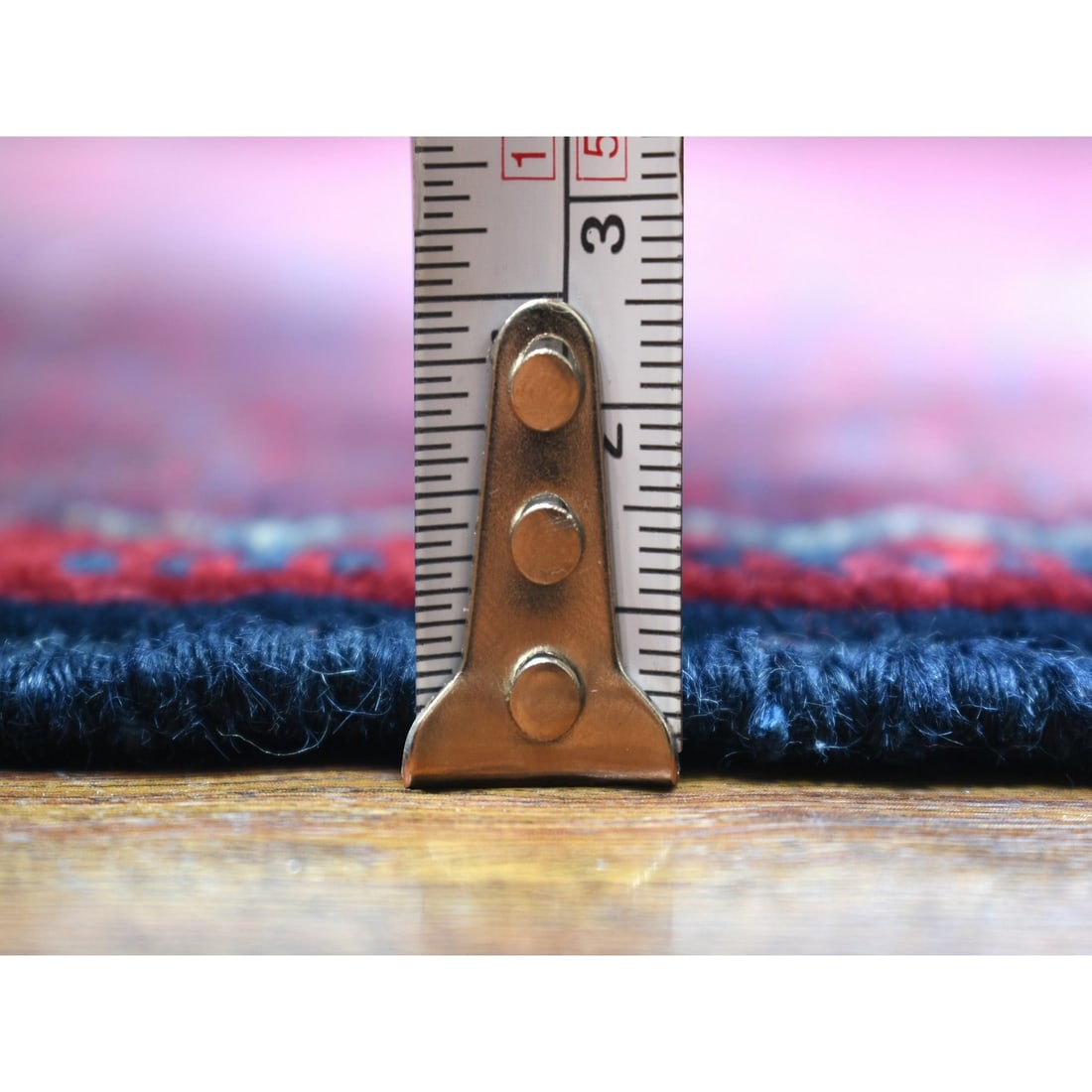 Rug 9'10"x12'6" Deep Red Afghan Khamyab Pure Wool Hand Knotted - 11