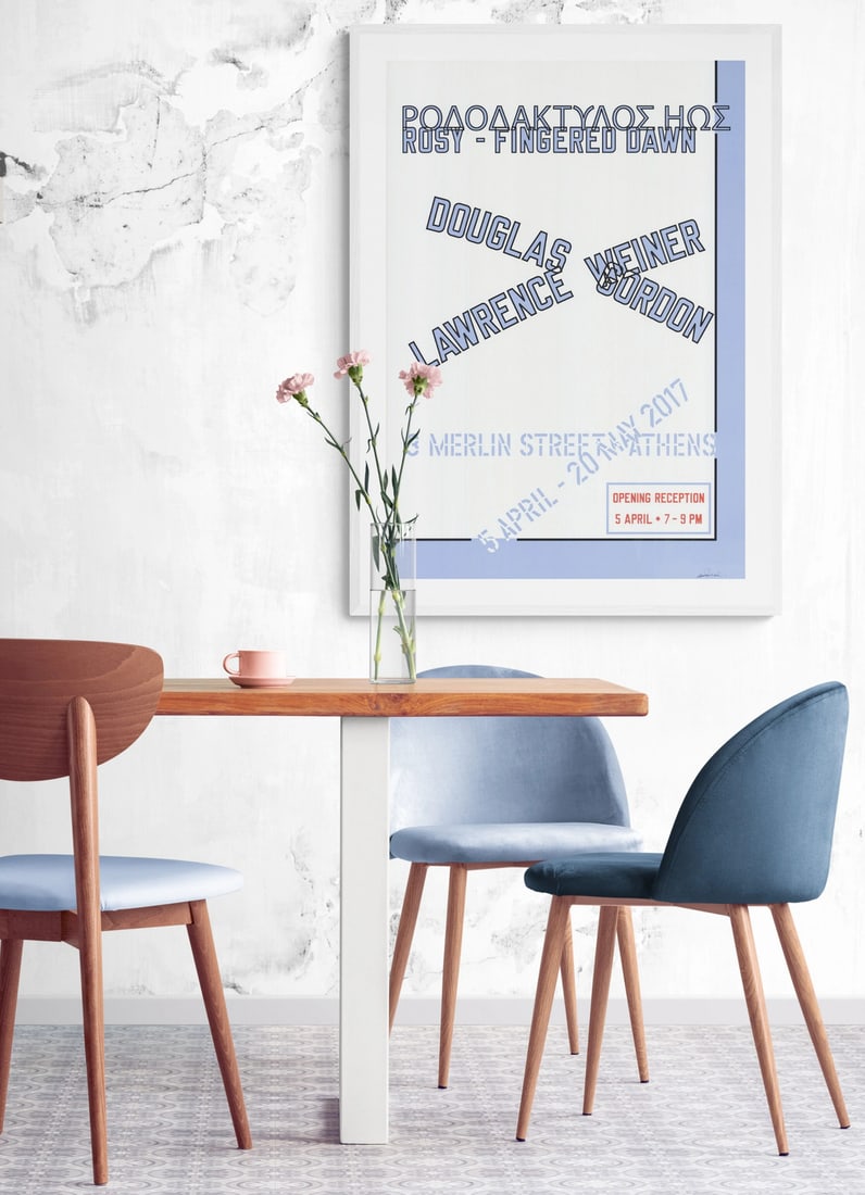 Conte LAWRENCE WEINER Rosy-Fingered Dawn SIGNED 39" x 27" Offset Lithograph 2017 - 2