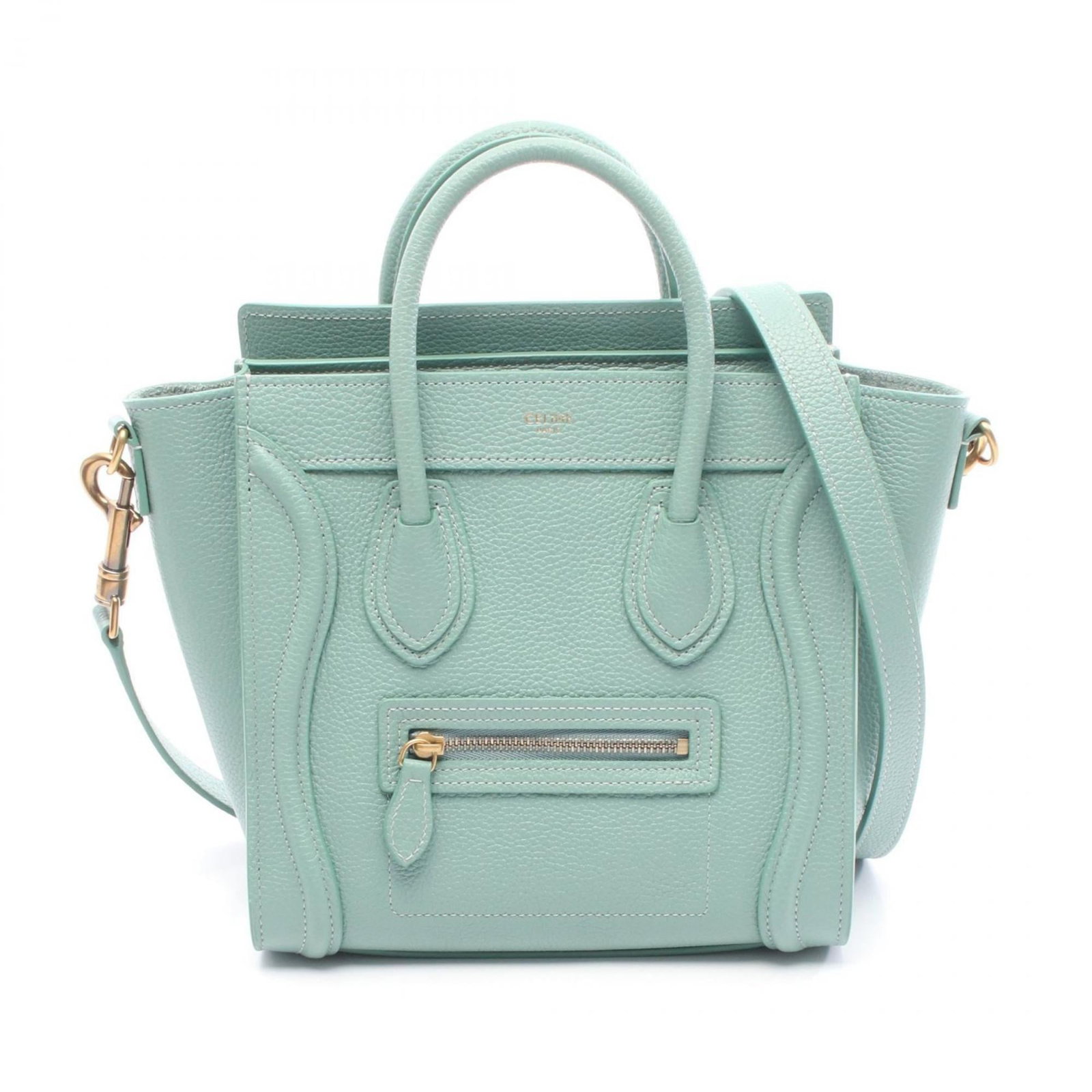 Leather Celine Handbag: Leather Celine Handbag This listing features Leather Celine Handbag. Item specifics are provided below. Item Specifics: Brand: Celine Type: Handbag Material: Leather Color: Green Gender: Women Size (H