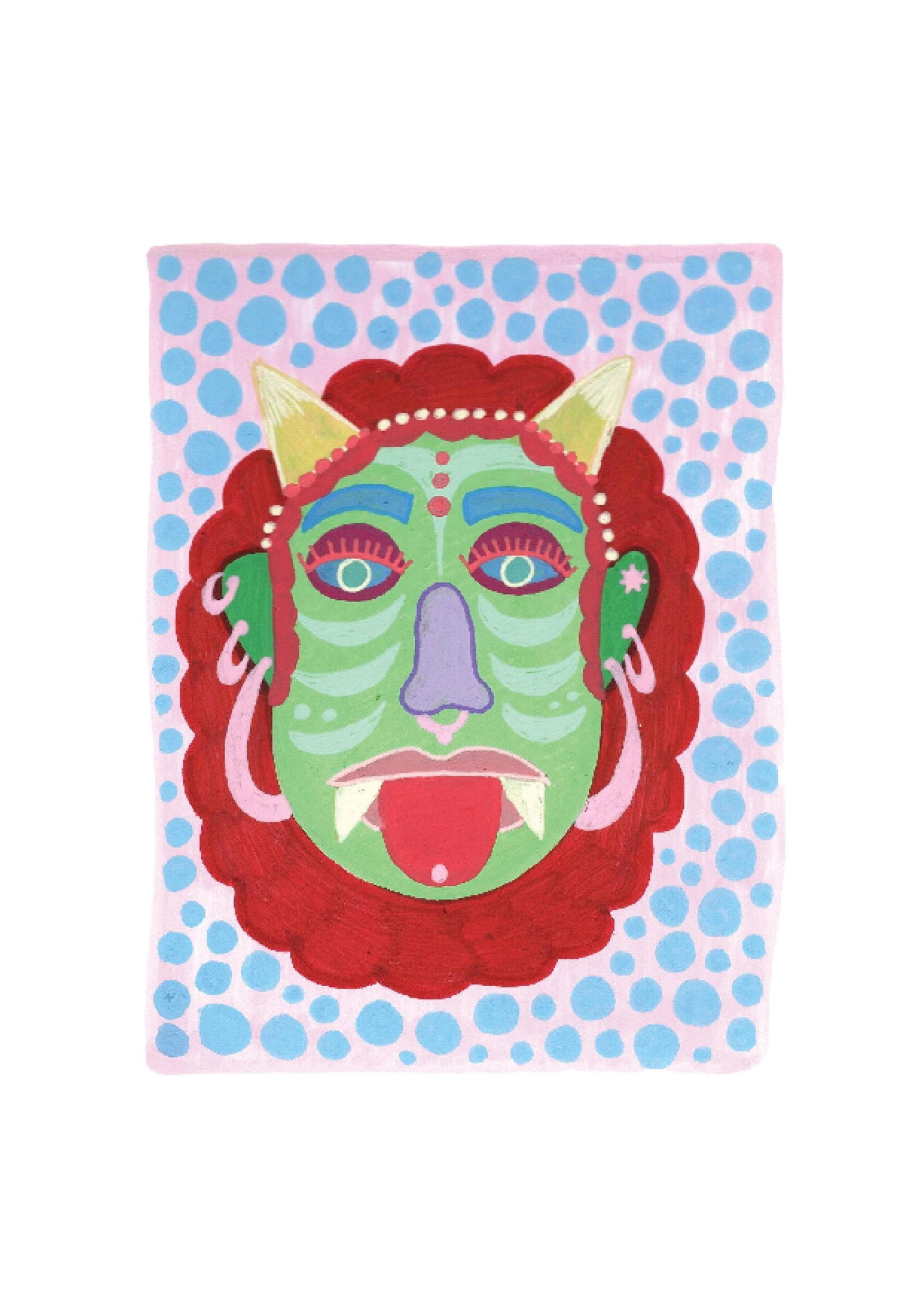 5 Evil Eye Mask: 5 Evil Eye Mask This listing features 5 Evil Eye Mask. Item specifics are provided below. Item Specifics: Inspired by the South Indian Drishti Bommai mask; a protective talisman traditionally represen