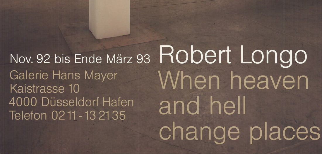 19 ROBERT LONGO When Heaven and Hell Change Places 33" x 23.5" Offset Lithograph - 4