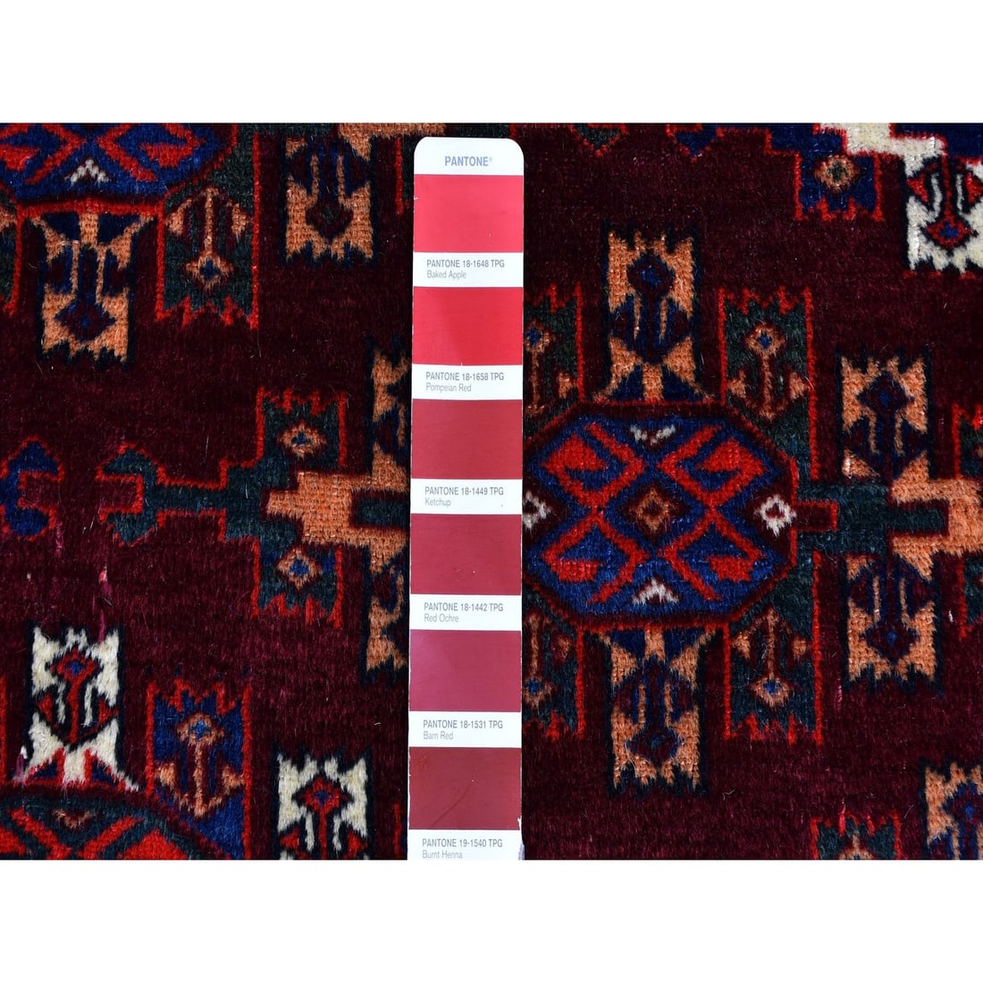 KPSI 6'7"x9'6" Red Vintage Turkoman Yomut Bokara Main Rug 300 - 8