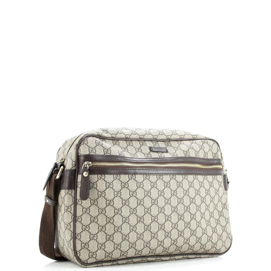 Large Gucci Front Zip Camera Bag GG Coated Canvas - 2