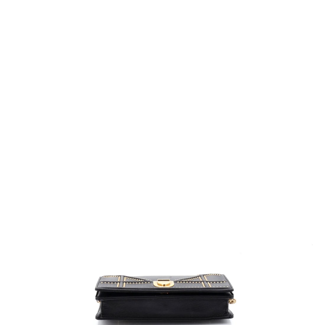 Leather Christian Dior Diorama Wallet on Chain Studded - 4