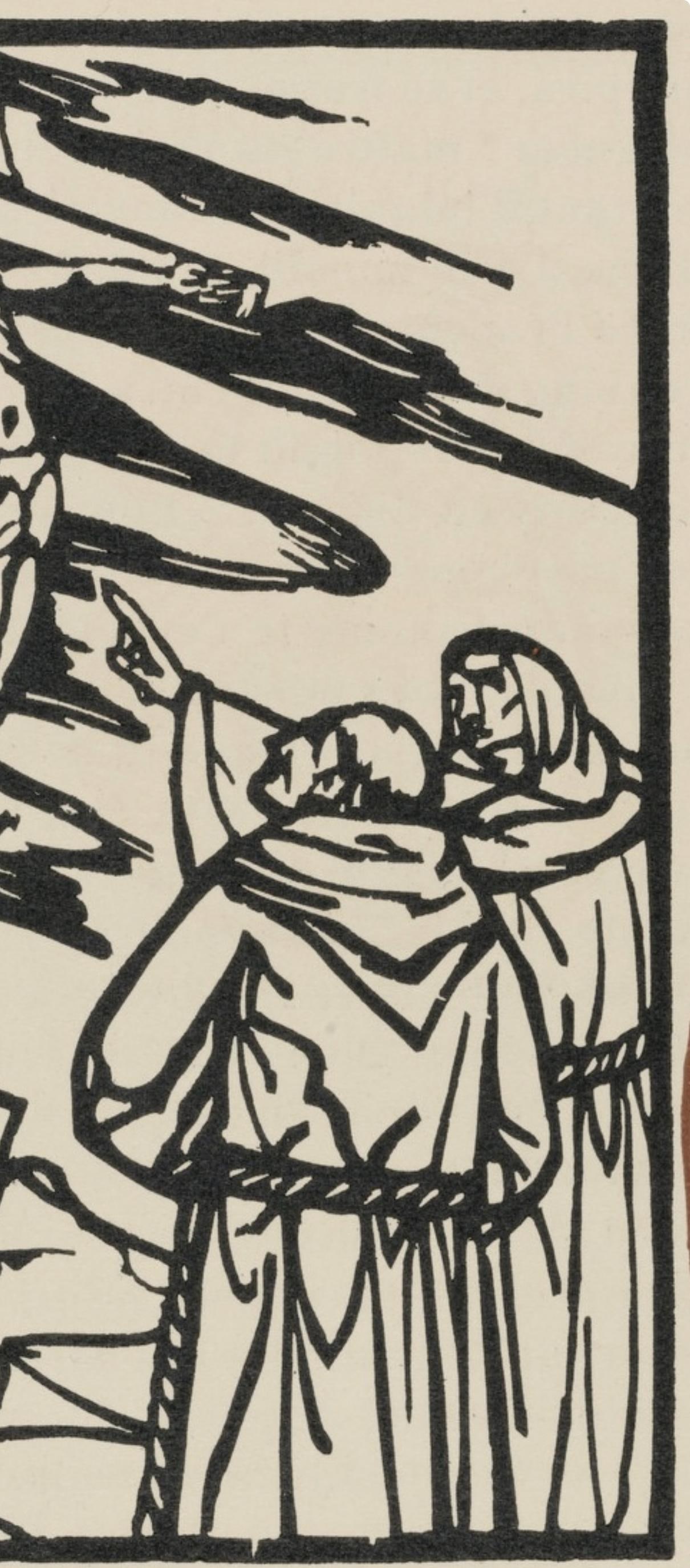 Woodcut - mile Bernard - Composition (Morane - No. 100) - Les Petites Fleurs de St. Franoise - 4