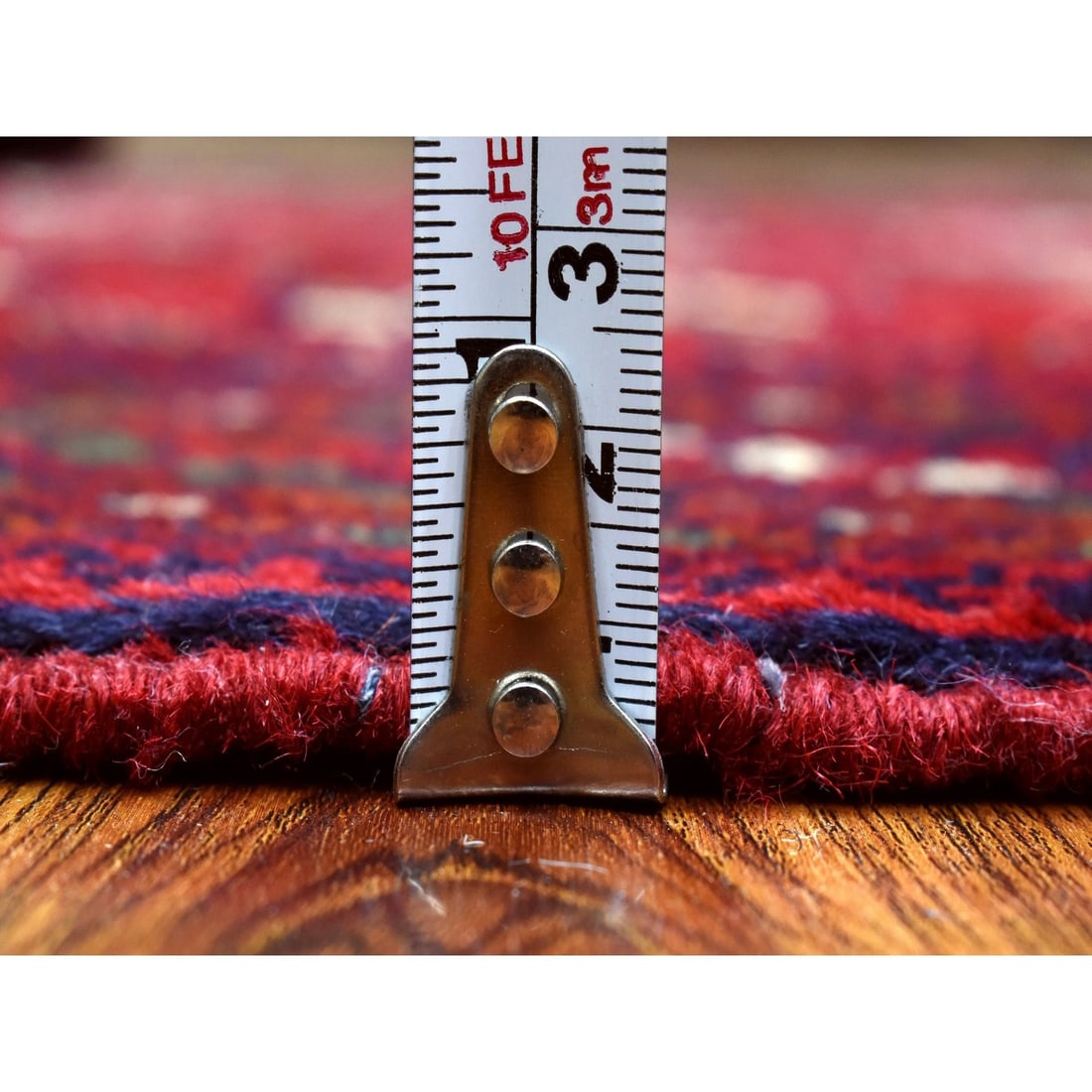 Rug 2'7"x3'10" Red Afghan Khamyab Bokara Wool Tribal Hand Knotted Mat - 5