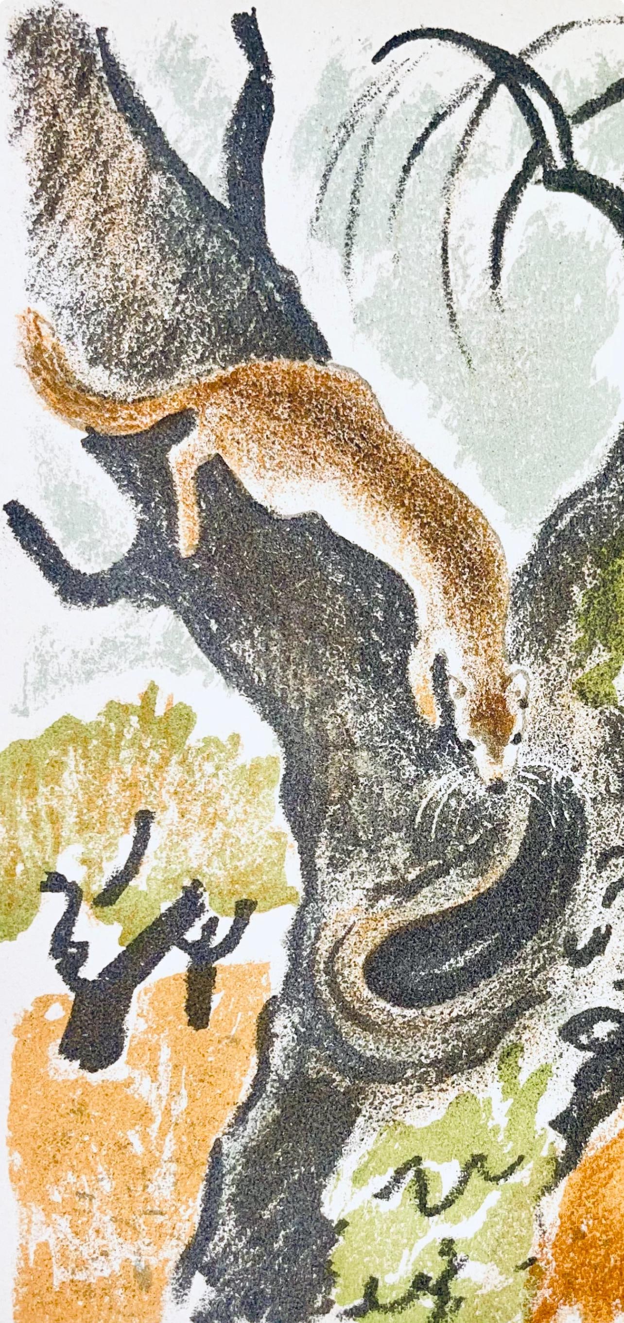 Lithograph - Maurice Mourlot - Composition - de Goupil a Margot - Histoires De Btes - 2