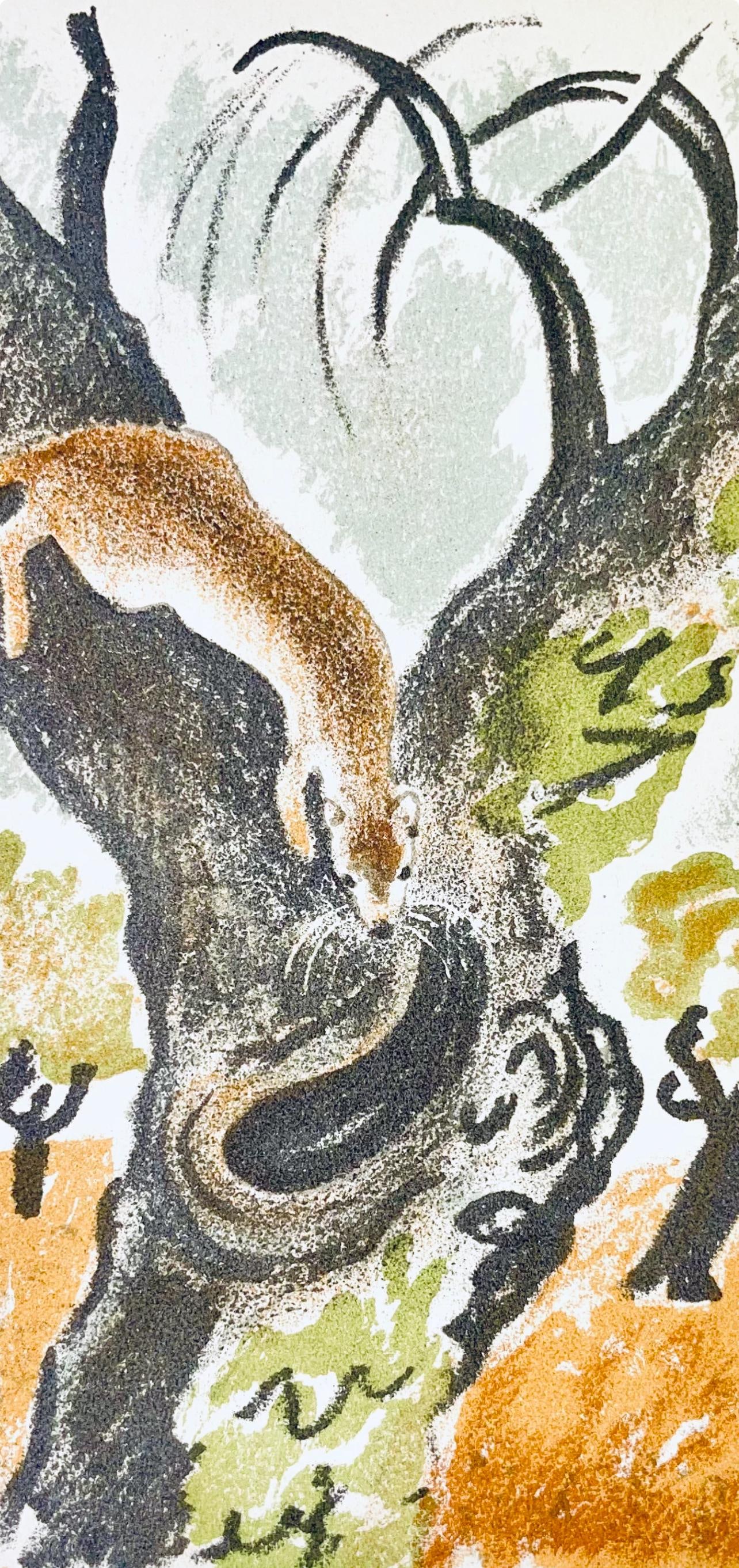 Lithograph - Maurice Mourlot - Composition - de Goupil a Margot - Histoires De Btes - 3