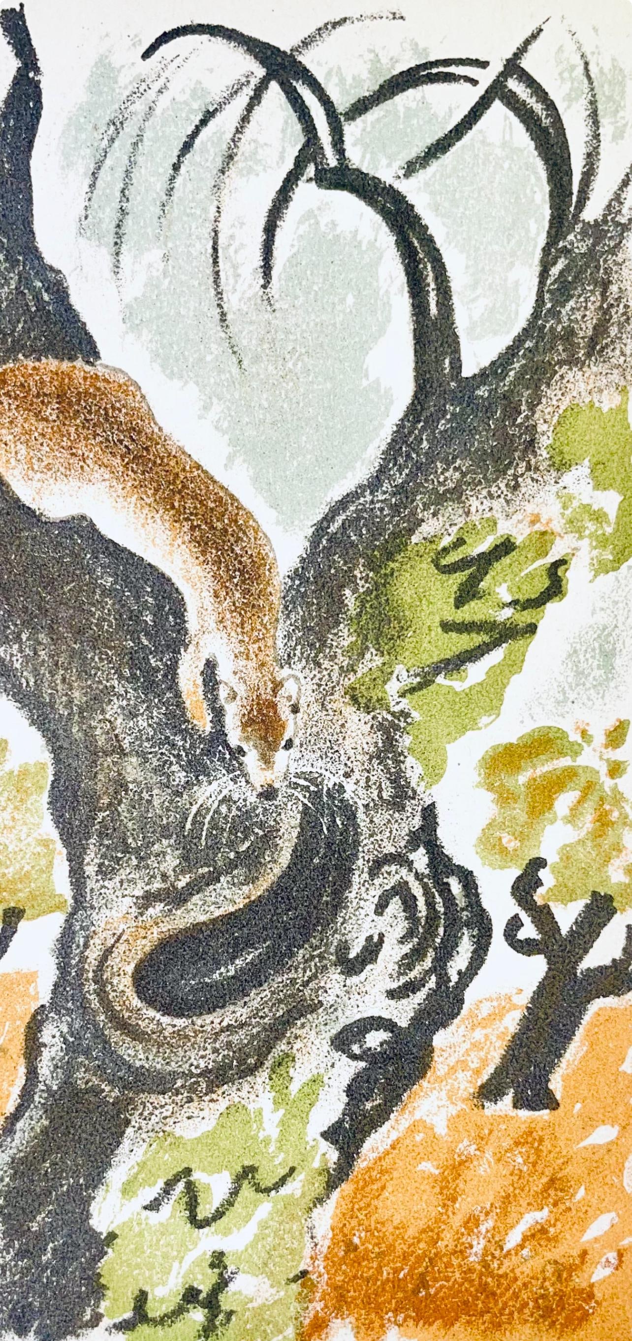 Lithograph - Maurice Mourlot - Composition - de Goupil a Margot - Histoires De Btes - 4