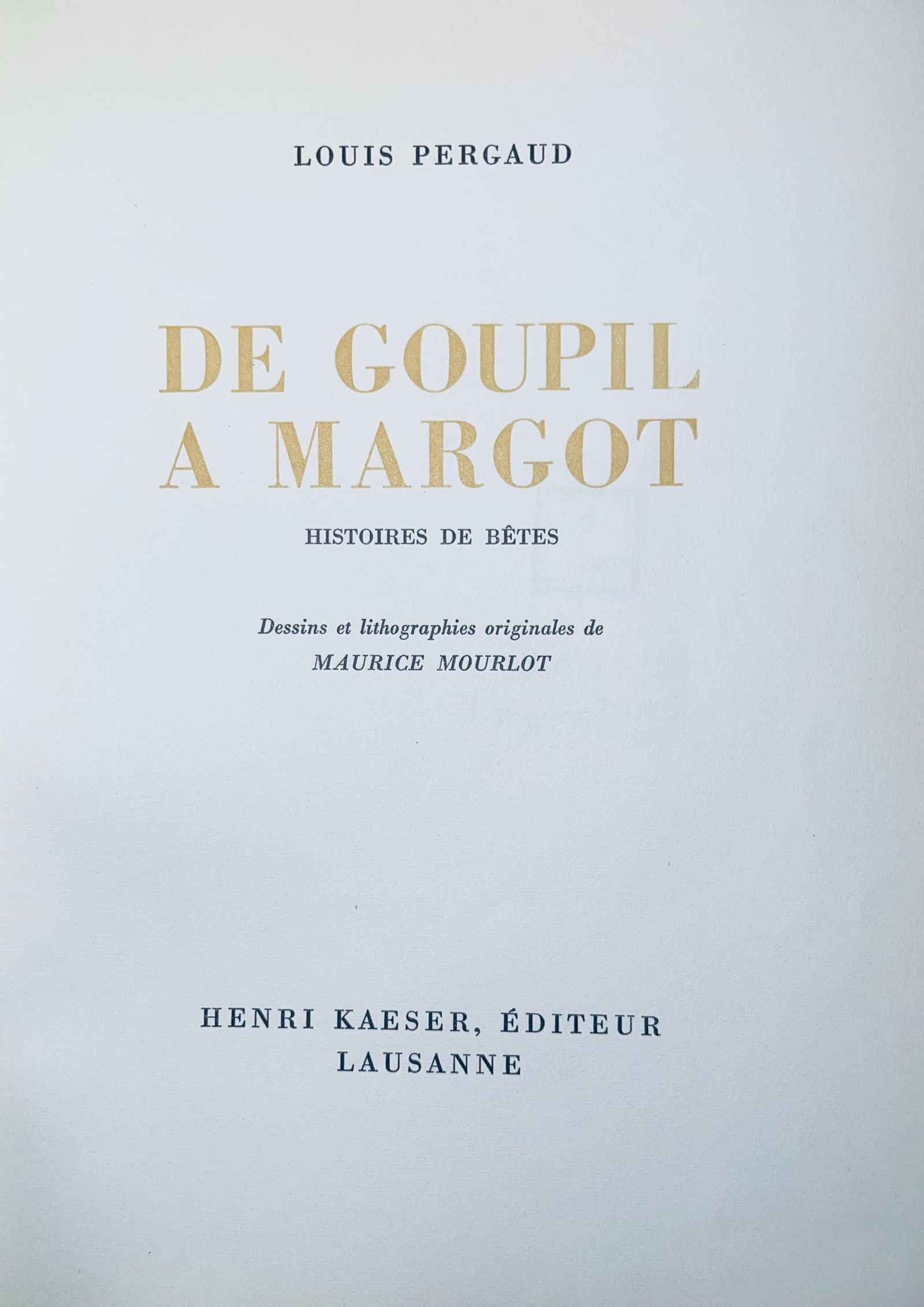 Lithograph - Maurice Mourlot - Composition - de Goupil a Margot - Histoires De Btes - 6