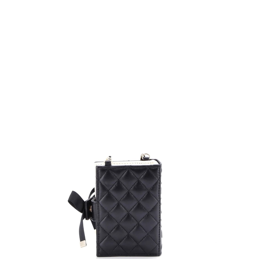 Lambskin Chanel CC Book Card Holder with Chain Quilted - 3