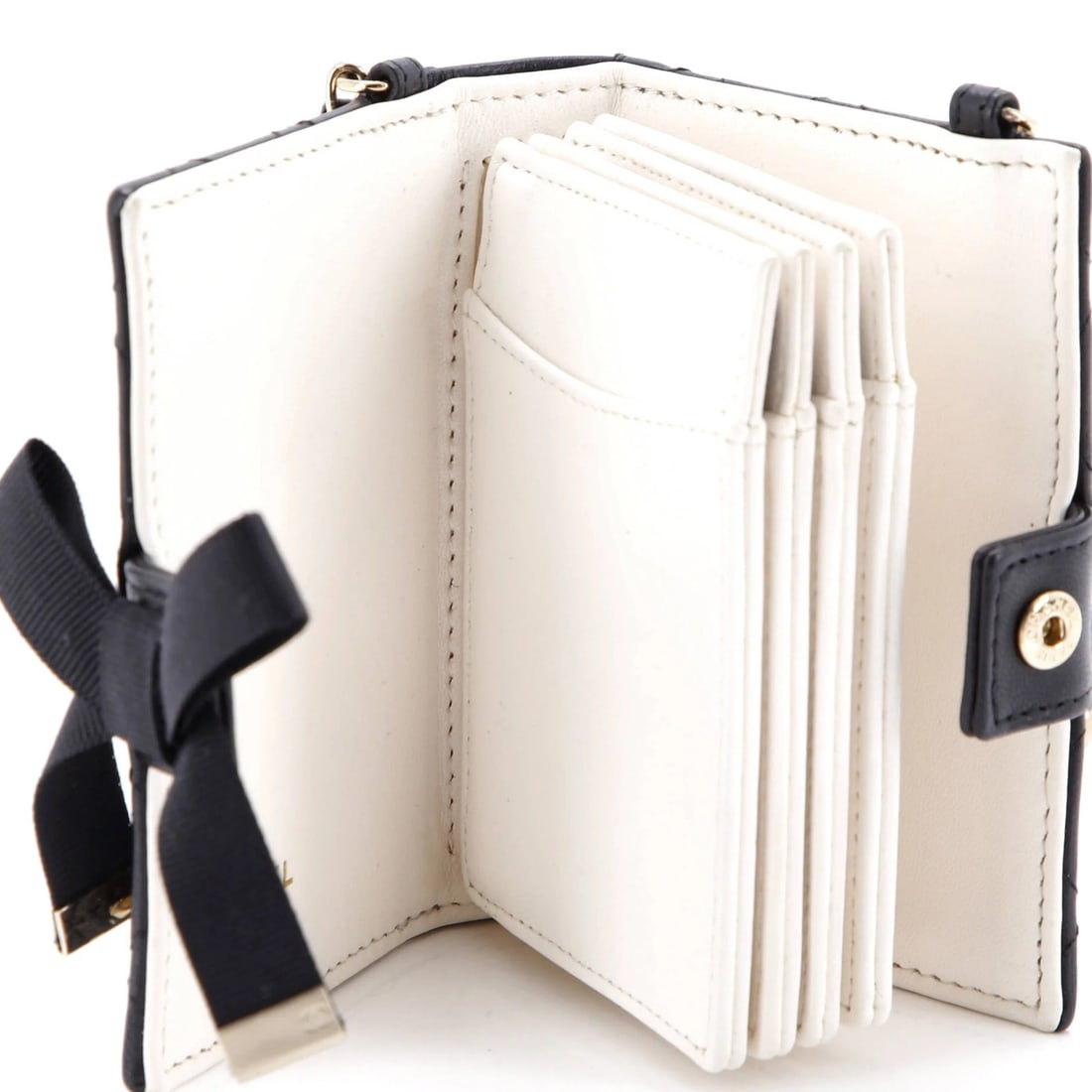 Lambskin Chanel CC Book Card Holder with Chain Quilted - 5