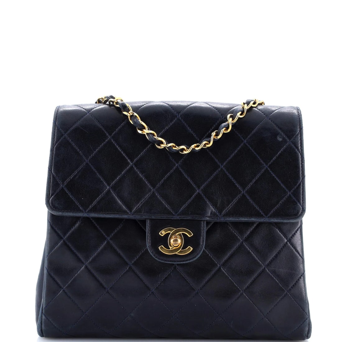 Small Chanel Vintage Square Classic Flap Bag Quilted Lambskin (1 of 7)