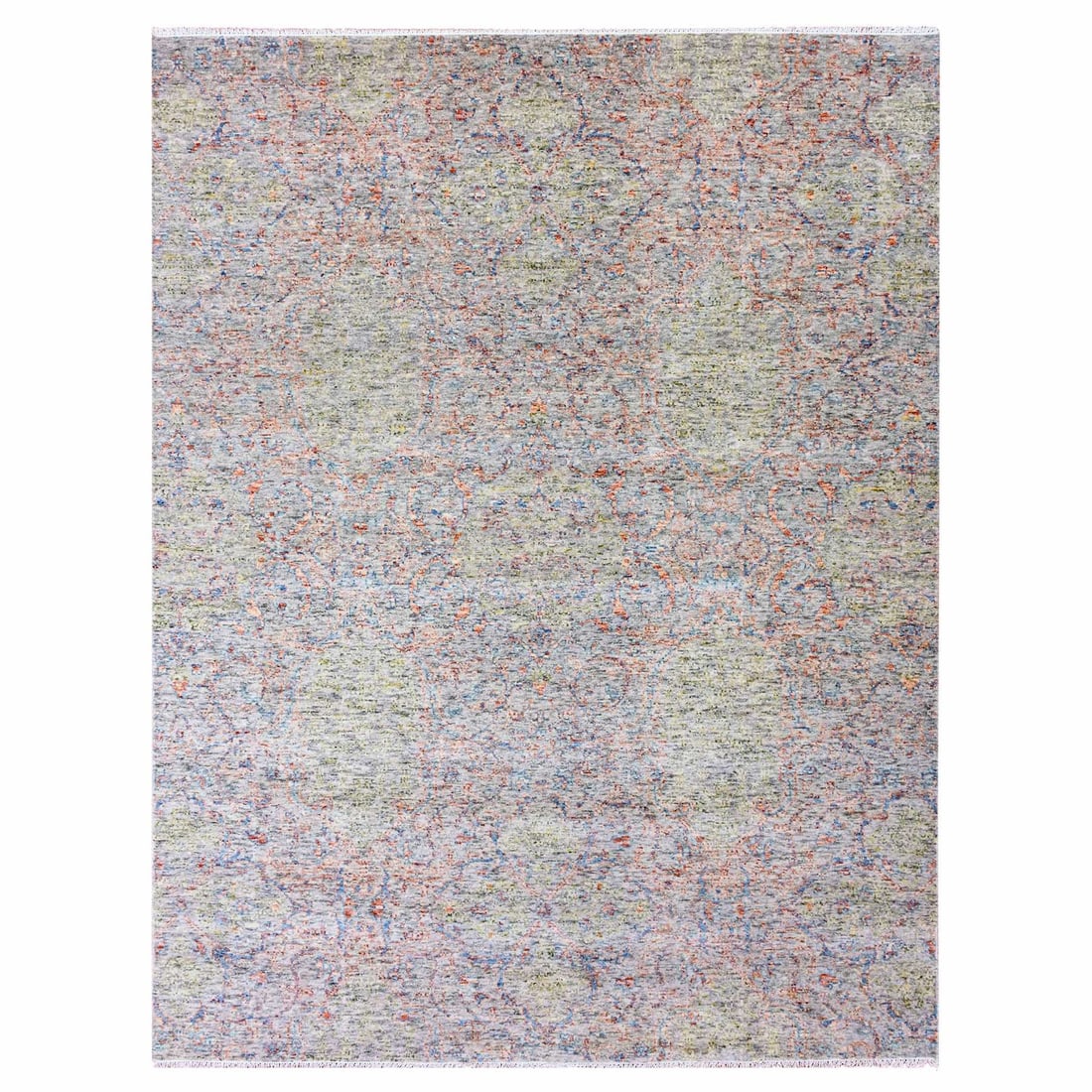 Rug 9'x11'10" Gray Goose Oushak influence with Salt and Pepper Motif Wool (1 of 12)