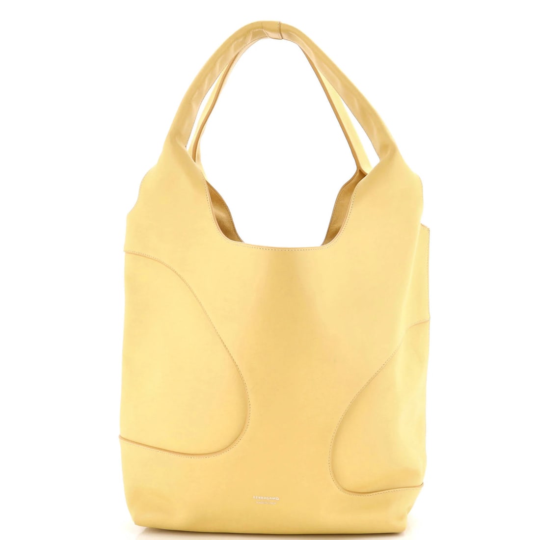 Leather Salvatore Ferragamo Debossed Cut-Out Hobo Bag (1 of 7)