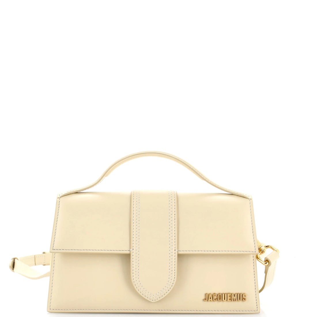 Leather Jacquemus Le Grand Bambino Flap Bag: Leather Jacquemus Le Grand Bambino Flap Bag This listing features Leather Jacquemus Le Grand Bambino Flap Bag. Item specifics are provided below. Item Specifics: Brand: Jacquemus Exterior Material: